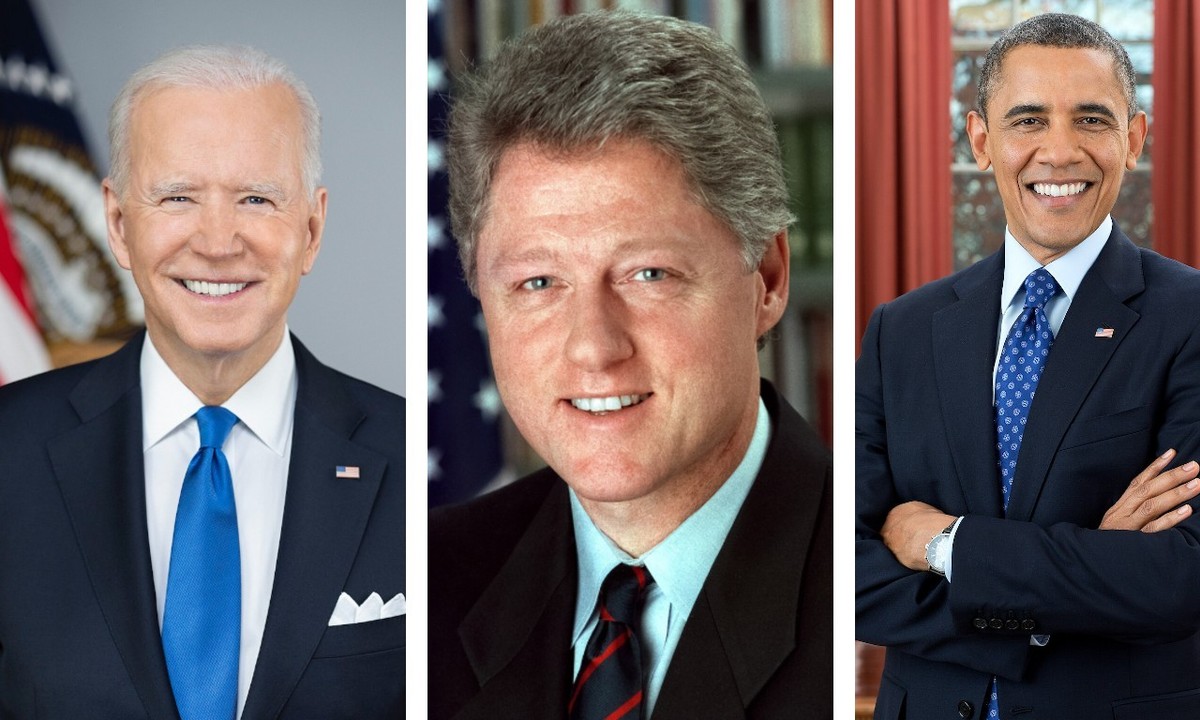 Joe Biden, Bill Clinton et Barack Obama sont au fond du classement.