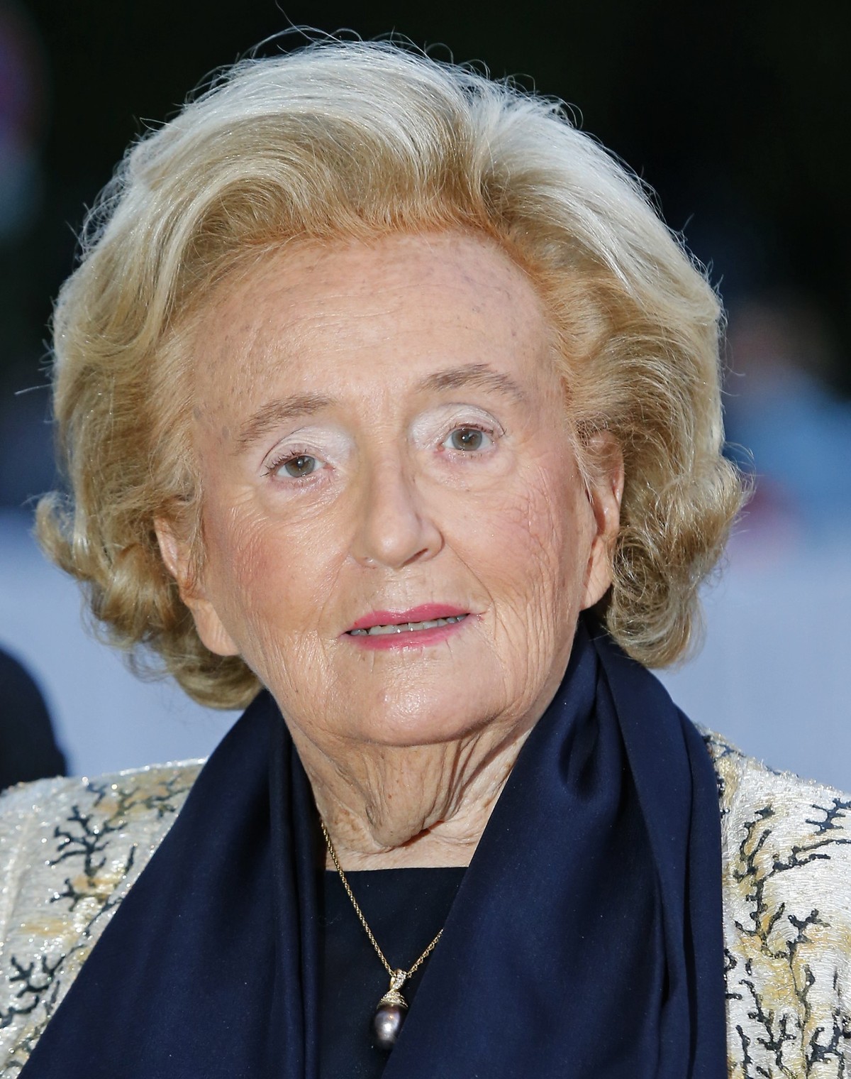 Former first lady Bernadette Chirac arrives at the inauguration of architect Frank Gehry's latest creation, the Louis Vuitton Foundation art museum and cultural center in Paris, Monday, Oct. 20,  ...