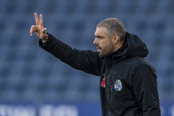 Trainer Fabio Celestini von Luzern beim Super League Meisterschaftsspiel zwischen dem FC Luzern und dem BSC Young Boys vom Sonntag, 28. Februar 2021 in Luzern. (KEYSTONE/Urs Flueeler)