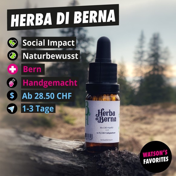 Das Fullspectrum Bio CBD-Hanföl mit 5 % CBD von Herba di Berna.