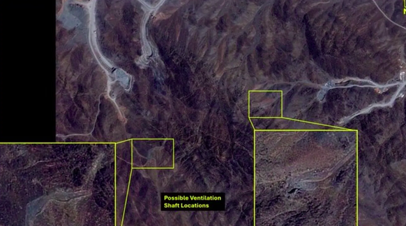 Satellitenbild der Anlage im Berg Kuh-e Kolang: Sie könnte ein Ziel amerikanischer Angriffe sein.