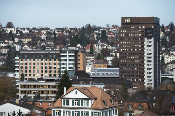 Die Hochhäuser des Kantonsspitals St.Gallen.