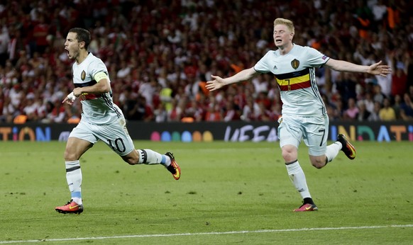 Die belgischen Superstars Eden Hazard (l.) und Kevin de Bruyne.