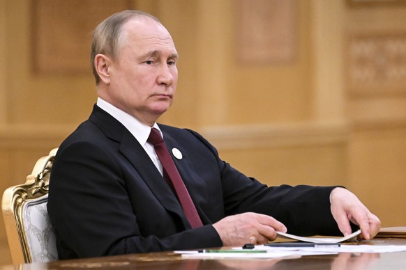 FILE - Russian President Vladimir Putin attends a meeting on the sidelines of the Caspian Sea littoral states summit in Ashgabat, Turkmenistan, Wednesday, June 29, 2022. It has not been an easy week f ...