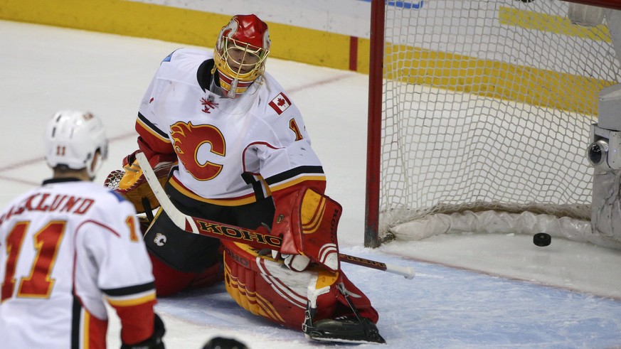 In dieser Saison oft glücklos: Flames-Goalie Hiller.