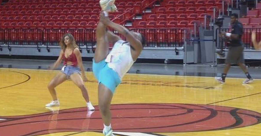 Mit dieser Einlage wollte sich Keith Wilson ins Cheerleading-Team der Miami Heats tanzen.