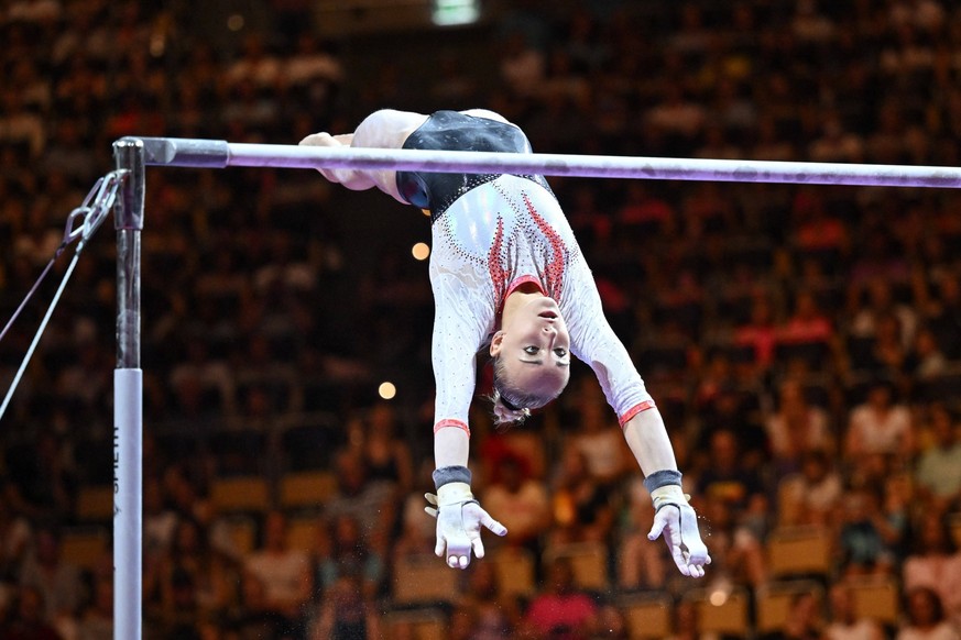 August 14, 2022, Munich, Germany: Munich, Germany, Olympiahalle, August 14, 2022, Alice D Amato ITA UB during European Women s Artistic Gymnastics Championships - Junior and Senior Women s Individual  ...