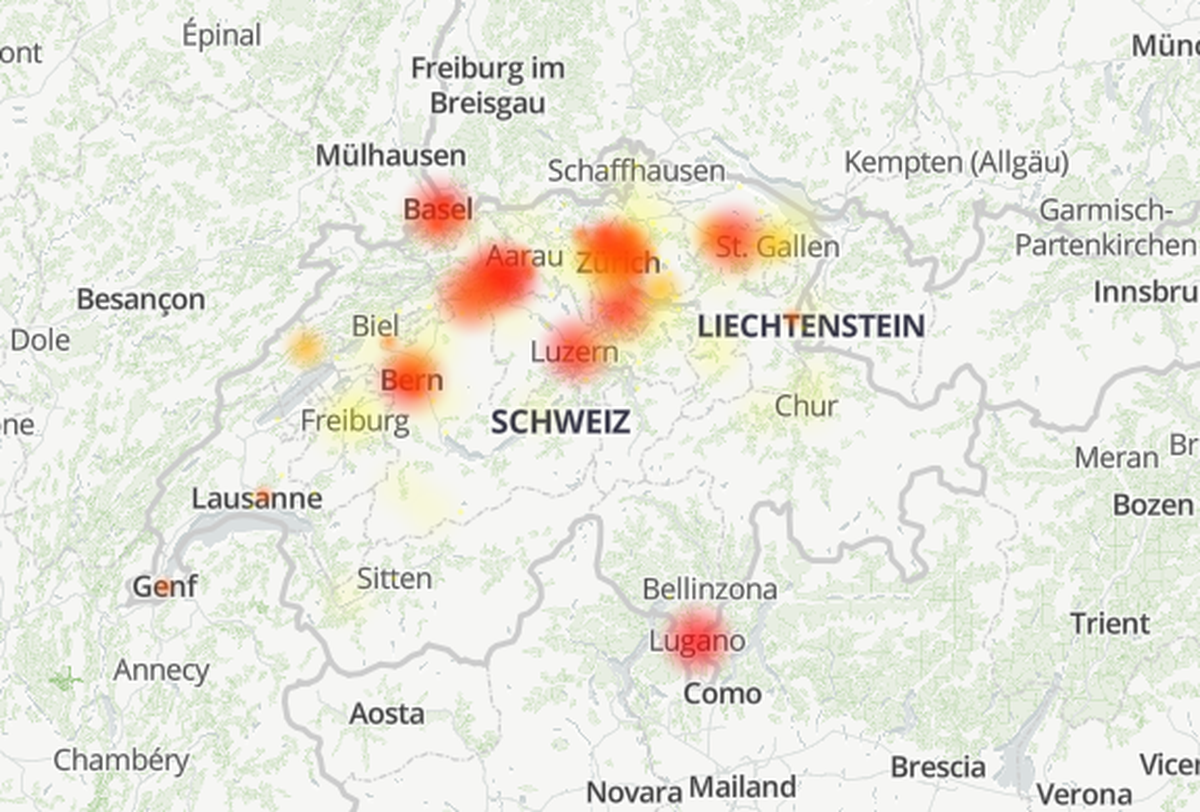 Schweiz Instagram Stoerungen