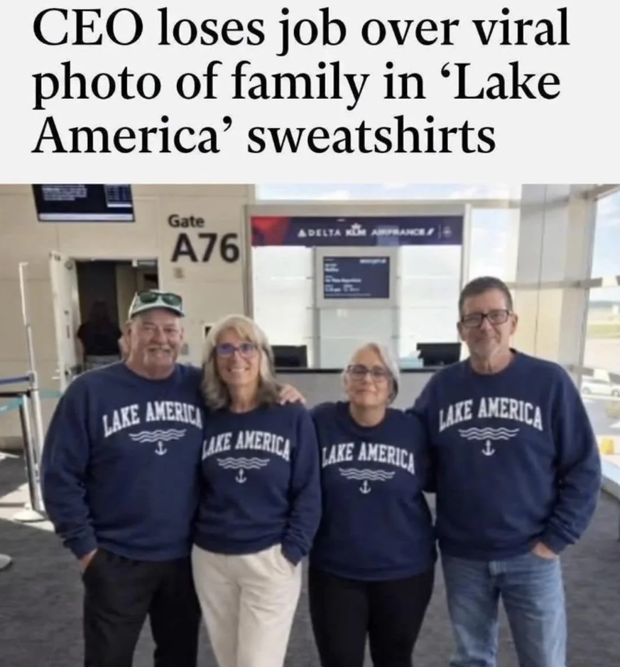 Schlagzeile der Woche: Lake America Pulli sorgt für Kündigung