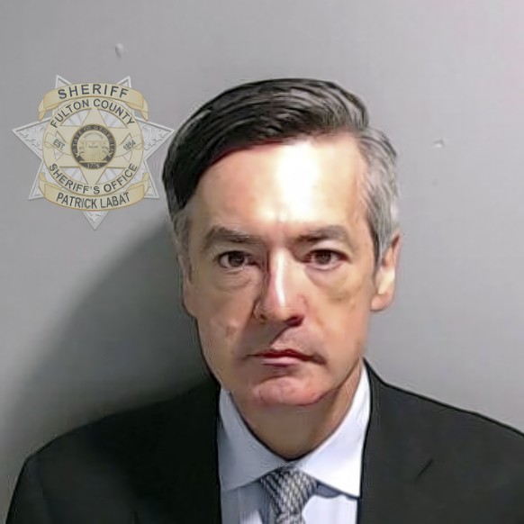 This booking photo provided by the Fulton County Sheriff&#039;s Office shows Kenneth Chesebro on Wednesday, Aug. 23, 2023, in Atlanta, after he surrendered and was booked. Chesebro is charged alongsid ...