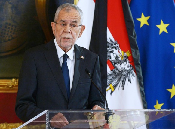 ABD0088_20201103 - WIEN - �STERREICH: Bundespr�sident Alexander Van der Bellen am Dienstag, 3. November 2020, im Rahmen einer Ansprache anl. des Terroranschlags in der Wiener Innenstadt. Bei einem Ans ...