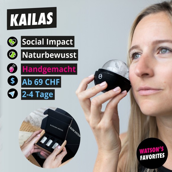 Das unisex Ice-Facial-Treatment von Kailas Botanical Glow Lab in Aktion.