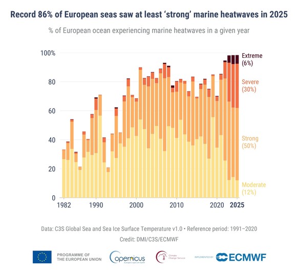 Klimabericht von Copernicus für das Jahr 2025: Besonders für Europa war es ein Jahr der Wetterextreme.