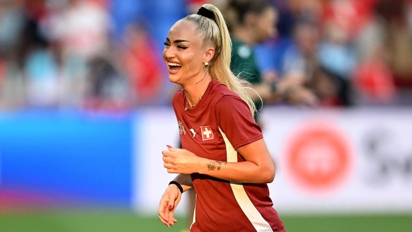 Fussball Frauen Euro 2025 Eroeffnungsspiel Gruppe A 02.07.2025 Schweiz - Norwegen Alisha Lehmann Schweiz *** Soccer Women Euro 2025 Opening match Group A 02 07 2025 Switzerland Norway Alisha Lehmann S ...