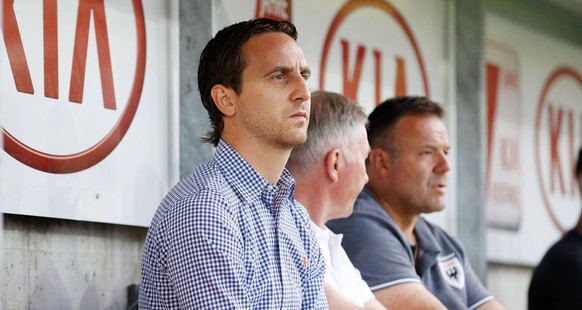 02.08.2019 Stadion Brügglifeld Aarau , SCHWEIZ , Saison 2019/2020 Fussball Challenge League 3.Spieltag FC Aarau - Grasshopper Club Zürich Sportchef Sandro Burki (FC Aarau) *** 02 08 2019 Stadion Brügg ...