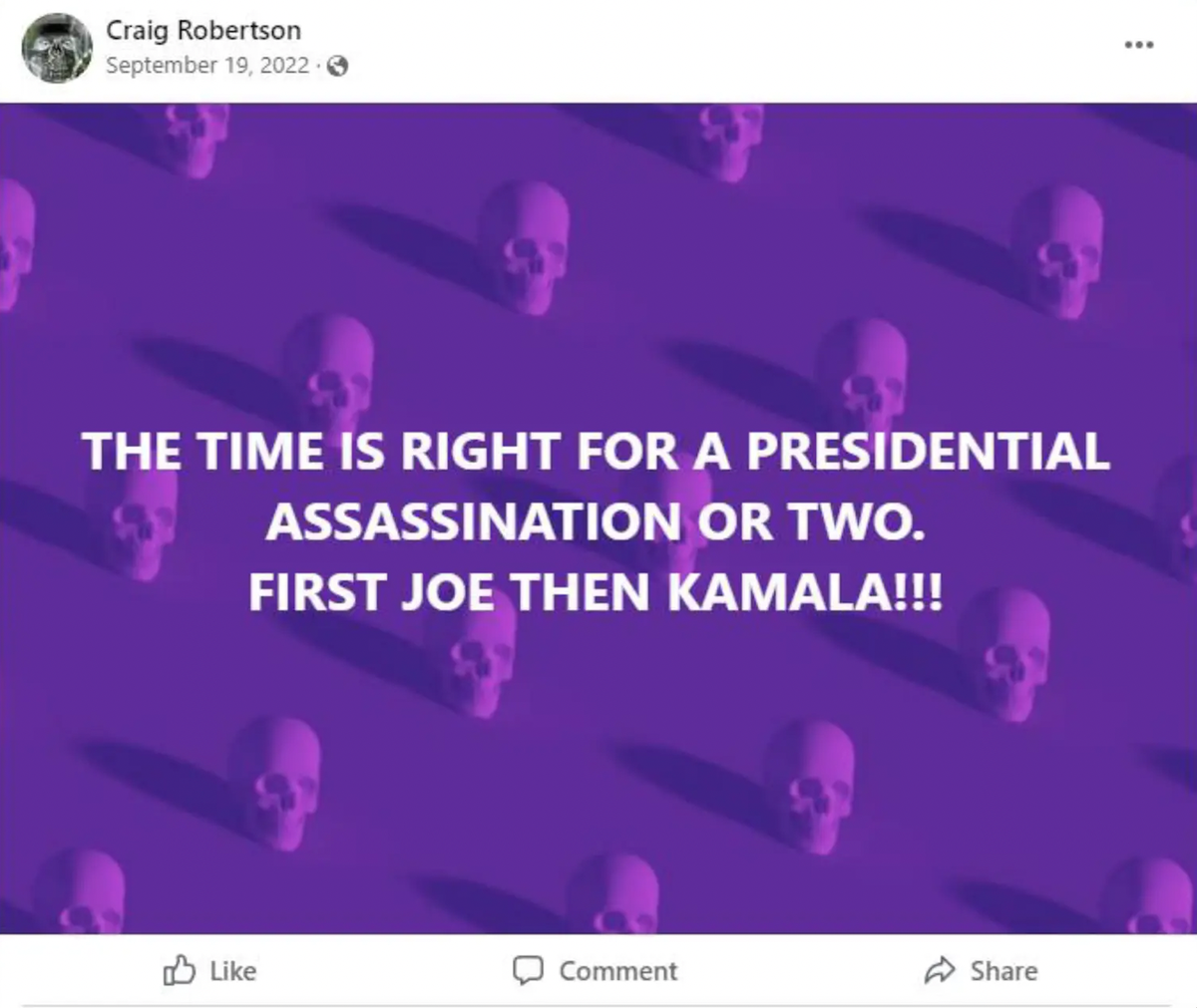 Un fan de Trump menaçait de tuer Joe Biden. Qui est Craig Robertson?