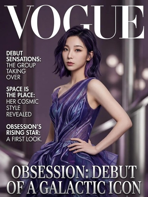 Ein KI-generiertes «Vogue»-Cover zeigt die Figur «Siu Jau», welche die Droge Etomidat verkörpern soll.