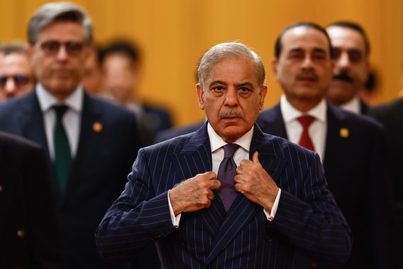 Pakistan's Prime Minister Shehbaz Sharif arrives for a meeting with Chinese President Xi Jinping at the Great Hall of the People, in Beijing, China, Monday May 25, 2026. (Tingshu Wang/Pool Photo  ...