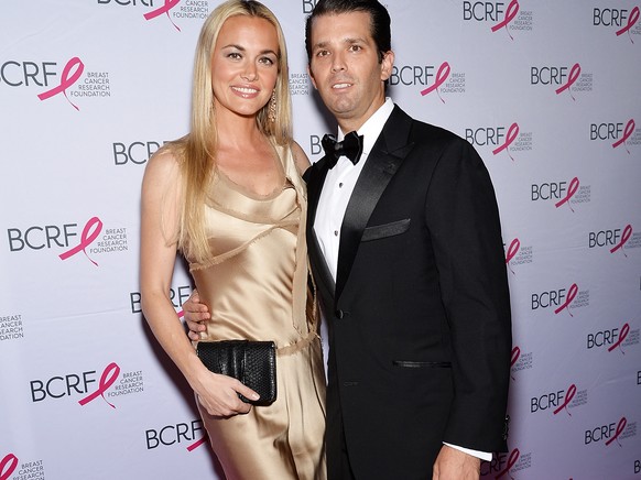 Donald Trump Jr. and wife Vanessa Trump attend the Breast Cancer Research Foundation&#039;s Hot Pink Party honoring Leonard A. Lauder at The Waldorf Astoria Hotel on Thursday, April 30, 2015, in New Y ...
