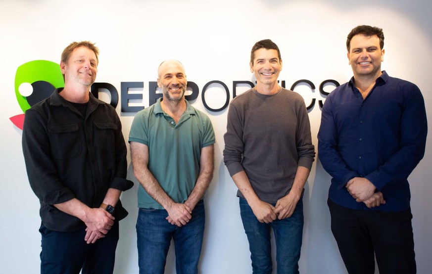 Die führenden Köpfe des israelischen Start-Ups DeepOptics (von links): Yariv Haddad, CEO und Co-Gründer, Yoav Yadin, CTO und Co-Gründer, Alex Alon, Chef Forschung und Co-Gründer, und Saar Wilf, Vorsit ...
