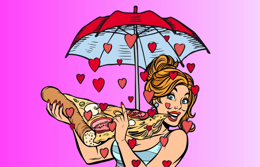 Ganz viel Liebe und überdimensional grosse Pizzastücke – das wäre doch was!