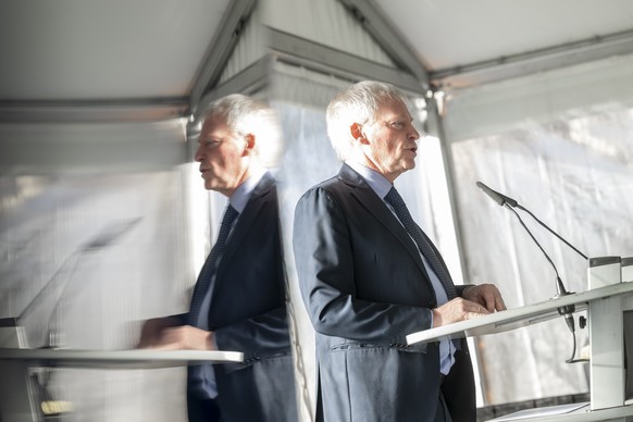 Claudio Zali, politician and Direktor of the Dipartimento del territorio, during the inauguration of the first 100% electric TPL line, coinciding with the 25th anniversary of Trasporti Pubblici Lugane ...