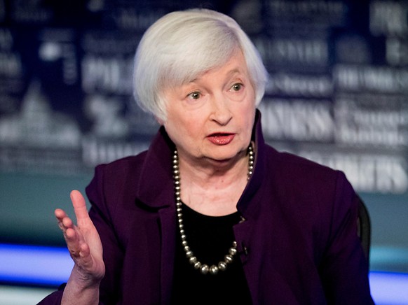 ARCHIV - Janet Yellen, ehemalige Fed-Vorsitzende spricht im B�ro von Fox Washington. Foto: Andrew Harnik/AP/dpa