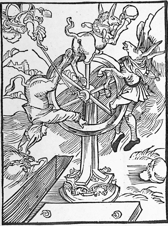 Holzschnitt aus Sebastian Brant, Das Narrenschiff, eine Moralsatire, Basel 1494.
https://commons.wikimedia.org/wiki/File:Narrenschiff_(Brant)_1499_pic_0038.jpg