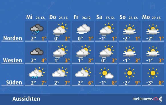 Wetter Prognosen Weihnachtswoche Meteonews