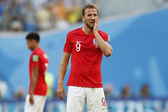 England&#039;s Harry Kane reacts after the third place match between England and Belgium at the 2018 soccer World Cup in the St. Petersburg Stadium in St. Petersburg, Russia, Saturday, July 14, 2018.  ...