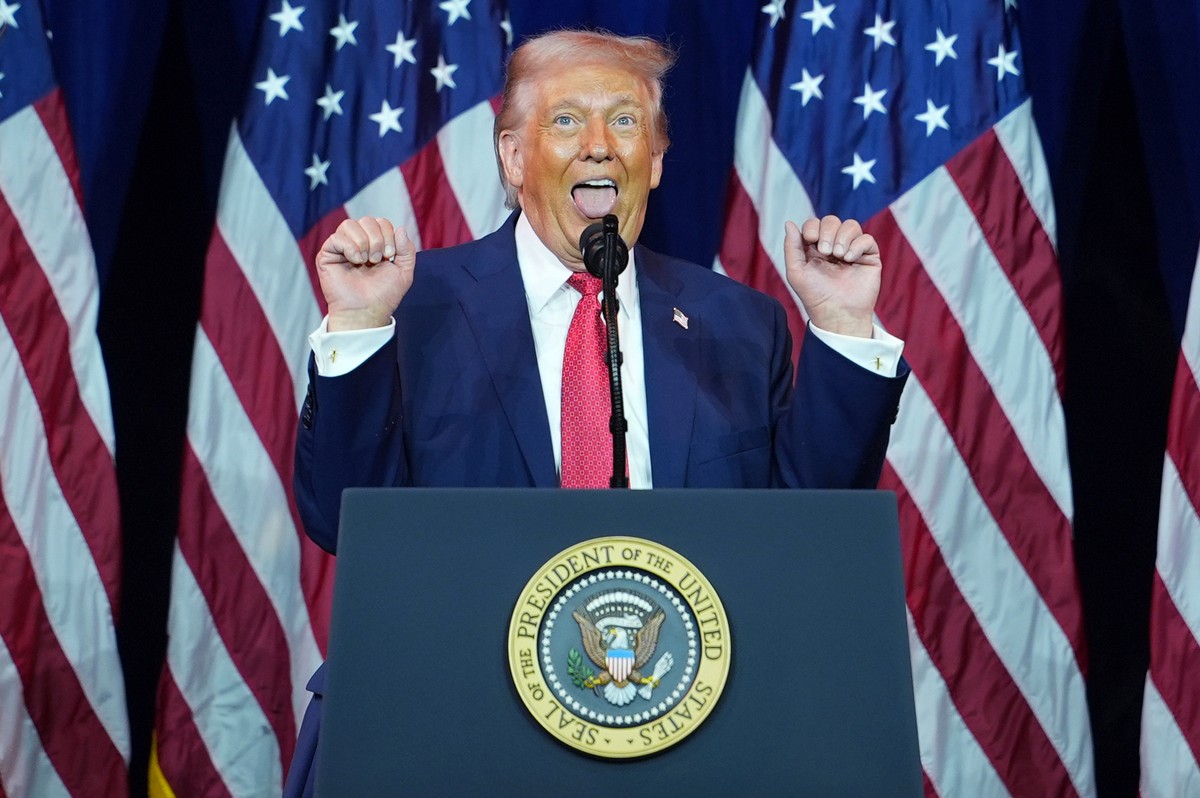 President Donald Trump speaks to House Republican lawmakers during their annual policy retreat, Tuesday, Jan. 6, 2026, in Washington. (AP Photo/Evan Vucci)
Donald Trump