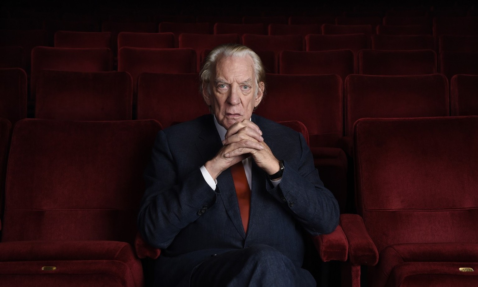 This Oct. 13, 2017 photo shows actor Donald Sutherland at the Academy of Motion Picture Arts and Sciences in Beverly Hills, Calif. Sutherland will receive an honorary Oscar at the Governors Awards on  ...