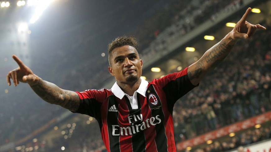 Bildnummer: 12948568 Datum: 02.03.2013 Copyright: imago/Anan Sesa
Kevin Prince Boateng Milan,Goal Celebration, - Milan 2012/2013 Serie A, AC Milan Vs Lazio Rom PUBLICATIONxNOTxINxITAxFRA MarcoxBertor ...