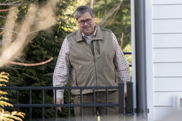 Attorney General William Barr leaves his home in McLean, Va., on Sunday morning, March 24, 2019. Barr is preparing a summary of the findings of the special counsel investigating Russian election inter ...