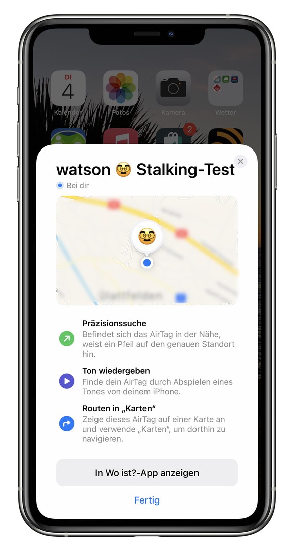AirTag von Apple im Stalking-Test.