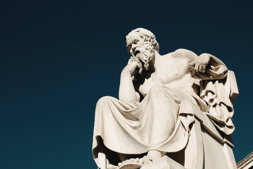 Statue of the ancient Greek philosopher Socrates in Athens, Greece. Copyright: xx