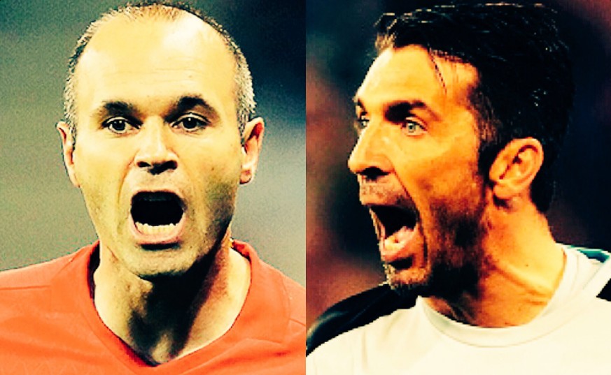 Andrés Iniesta und Gianluigi Buffon stehen sich heute Abend im EM-Achtelfinal gegenüber.