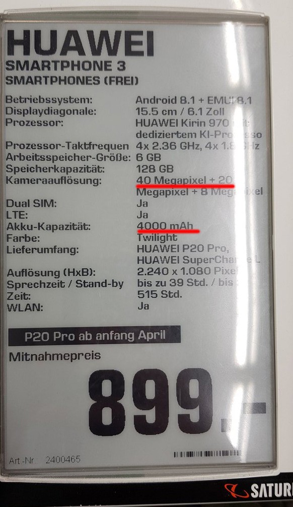 Auch die technischen Daten und der Euro-Preis in Deutschland sind bereits durchgesickert.