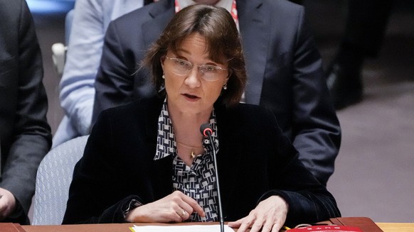 Pascale Baeriswyl, Permanent Representative of Switzerland to the United Nations, speaks at a Security Council meeting on nuclear non-proliferation regarding the Democratic People&#039;s Republic of K ...