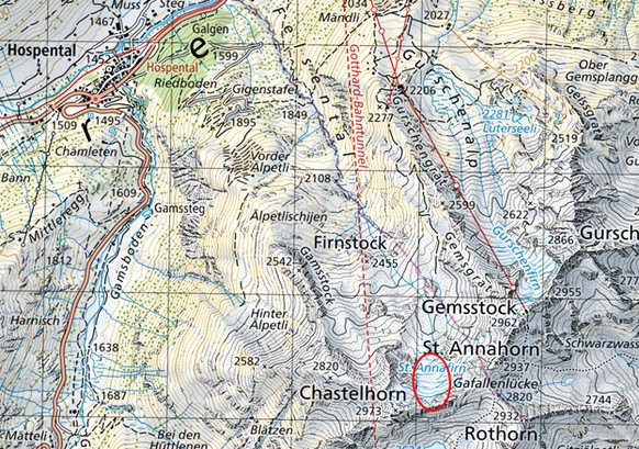 Felssturz Hospental Andermatt