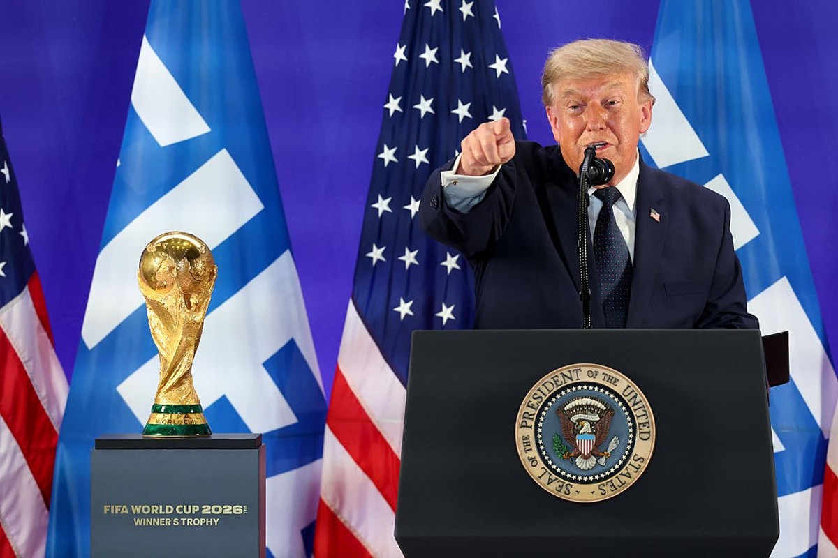 NEW YORK, NEW YORK - JULY 17: President of the United States Donald J. Trump during the FIFA World Cup 2026 Final Reception at Trump Tower on July 17, 2026 in New York City. (Photo by Ira L. Black - F ...
