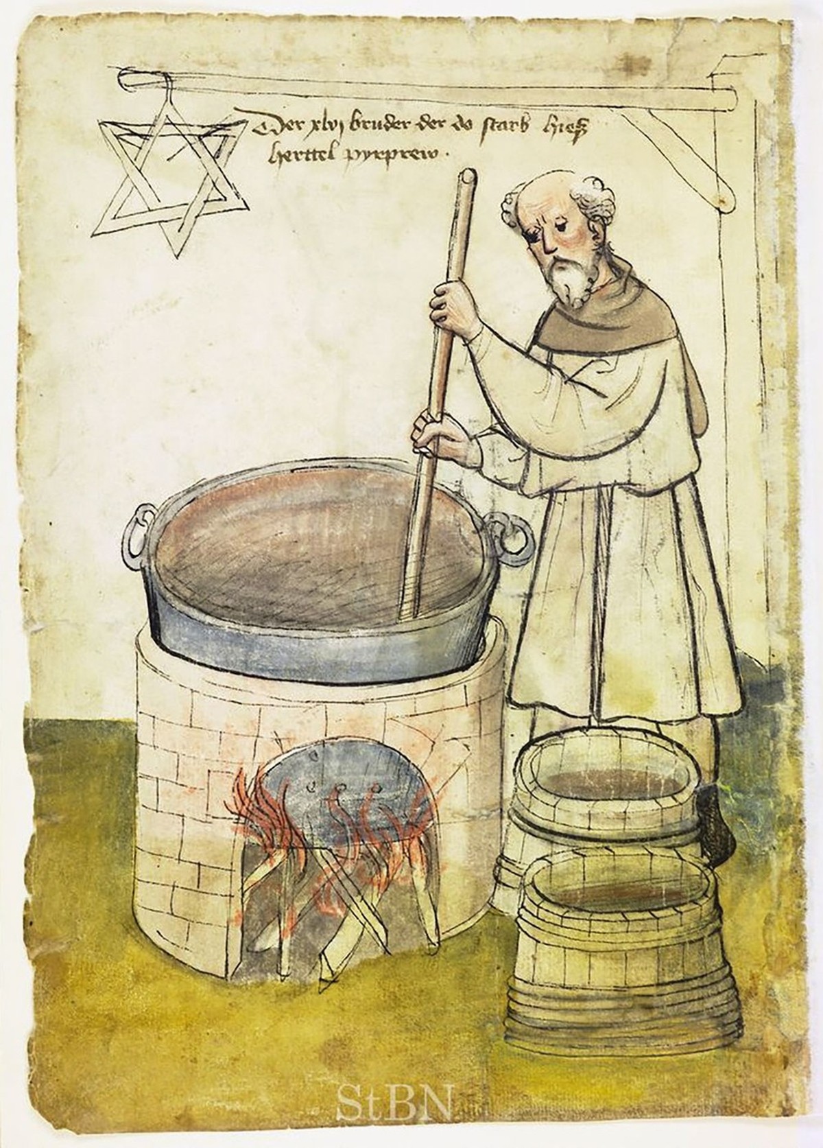 Brasseur au travail, vers 1425.
https://commons.wikimedia.org/wiki/File:Mendel_I_020_v.jpg
