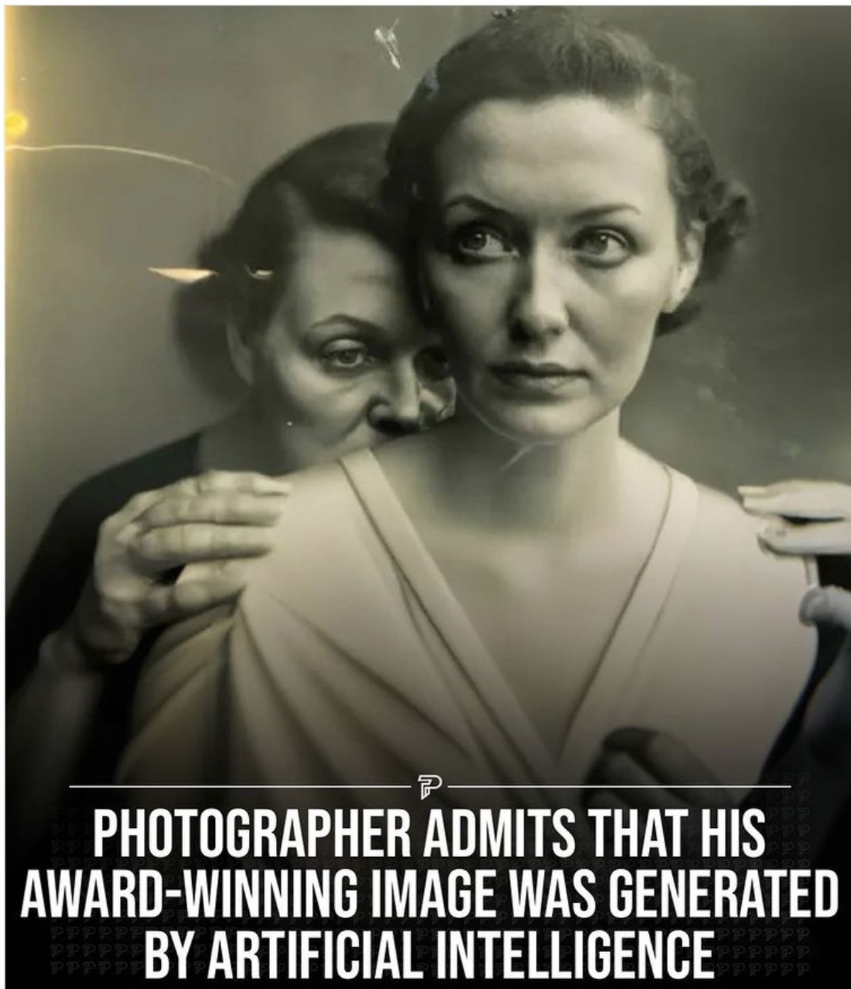 Screenshot zu einem Meme, das bei Instagram kursiert. Der Fotograf Boris Eldagsen gewann bei einem Fotowettbewerb mit einem KI-generierten Bild und kritisiert, es sei ein transparenter Umgang mit solc ...