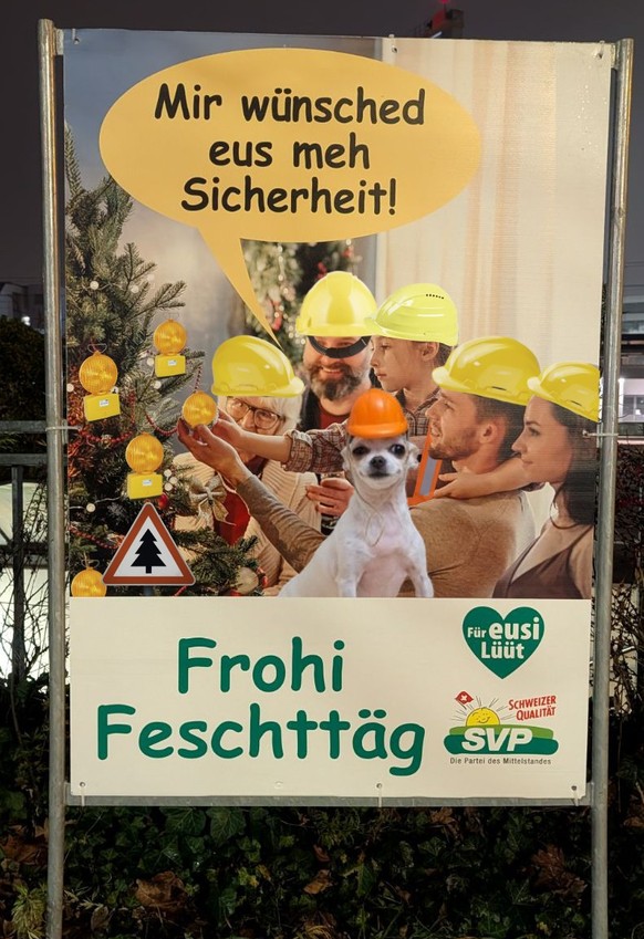 SVP Weihnachtsplakate Photoshop-Battle