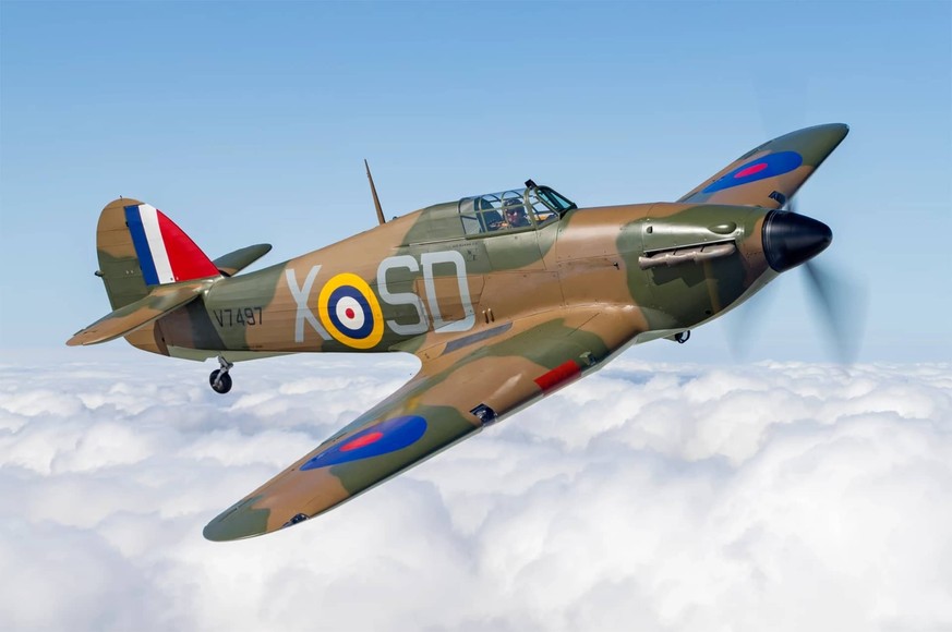 Hawker Hurrican Mk. 1 Battle of Britain Zweiter Weltkrieg https://www.platinumfighters.com/inventory/1940-hawker-hurricane-mk-1/