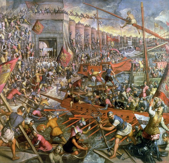 Die Eroberung von Konstantinopel 1204, Ölgemälde von Tintoretto.