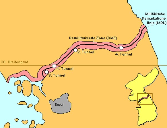 Die demilitarisierte Zone trennt seit 1953 Nord- und Südkorea.