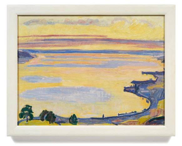 FERDINAND HODLER
Sonnenuntergang am Genfersee von Caux aus. 1917.
Öl auf Leinwand.