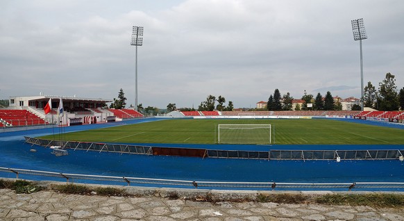 Hier würde der FCB spielen: Im 12'000 Zuschauer fassenden&nbsp;Skënderbeu-Stadion von 1957.