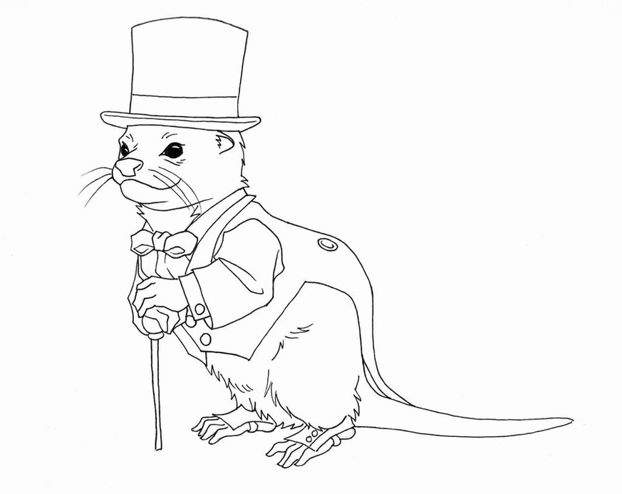 Sir Otte zum Ausmalen
https://maria-schreuders.deviantart.com/art/Dapper-Otter-726091627